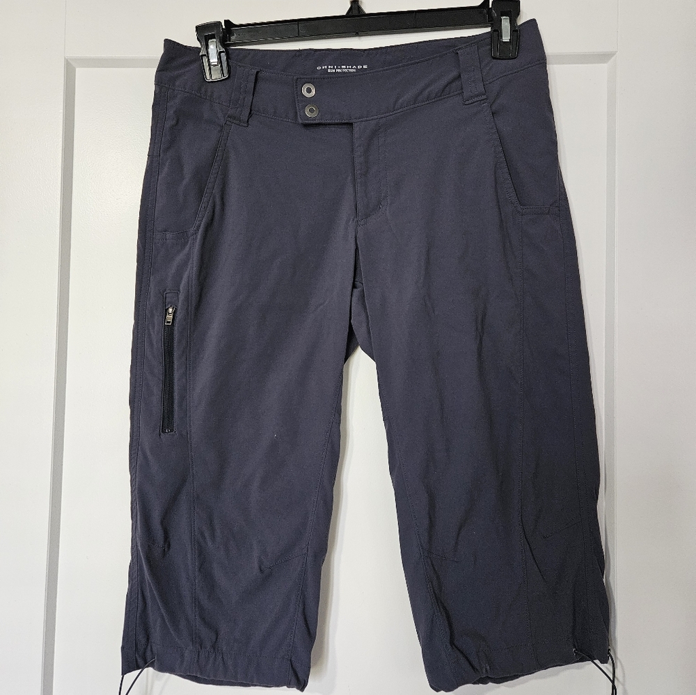 Columbia Omnishade sun protection cropped pants - blue, size 12